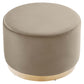 Tilden Large 23" Round Performance Velvet Upholstered Ottoman