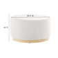 Tilden Large 29" Round Performance Velvet Upholstered Ottoman