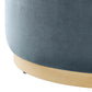 Tilden Large 29" Round Performance Velvet Upholstered Ottoman