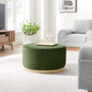 Tilden Large 29" Round Performance Velvet Upholstered Ottoman
