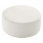 Callum Large 38" Round Woven Heathered Fabric Upholstered Ottoman