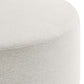 Callum Large 38" Round Woven Heathered Fabric Upholstered Ottoman