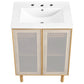 Calla 24" Perforated Metal Bathroom Vanity by Modway