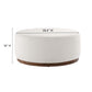 Tilden Large 38" Round Boucle Upholstered Ottoman by Modway