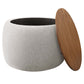 Perla Woven Heathered Fabric Upholstered Storage Ottoman by Modway