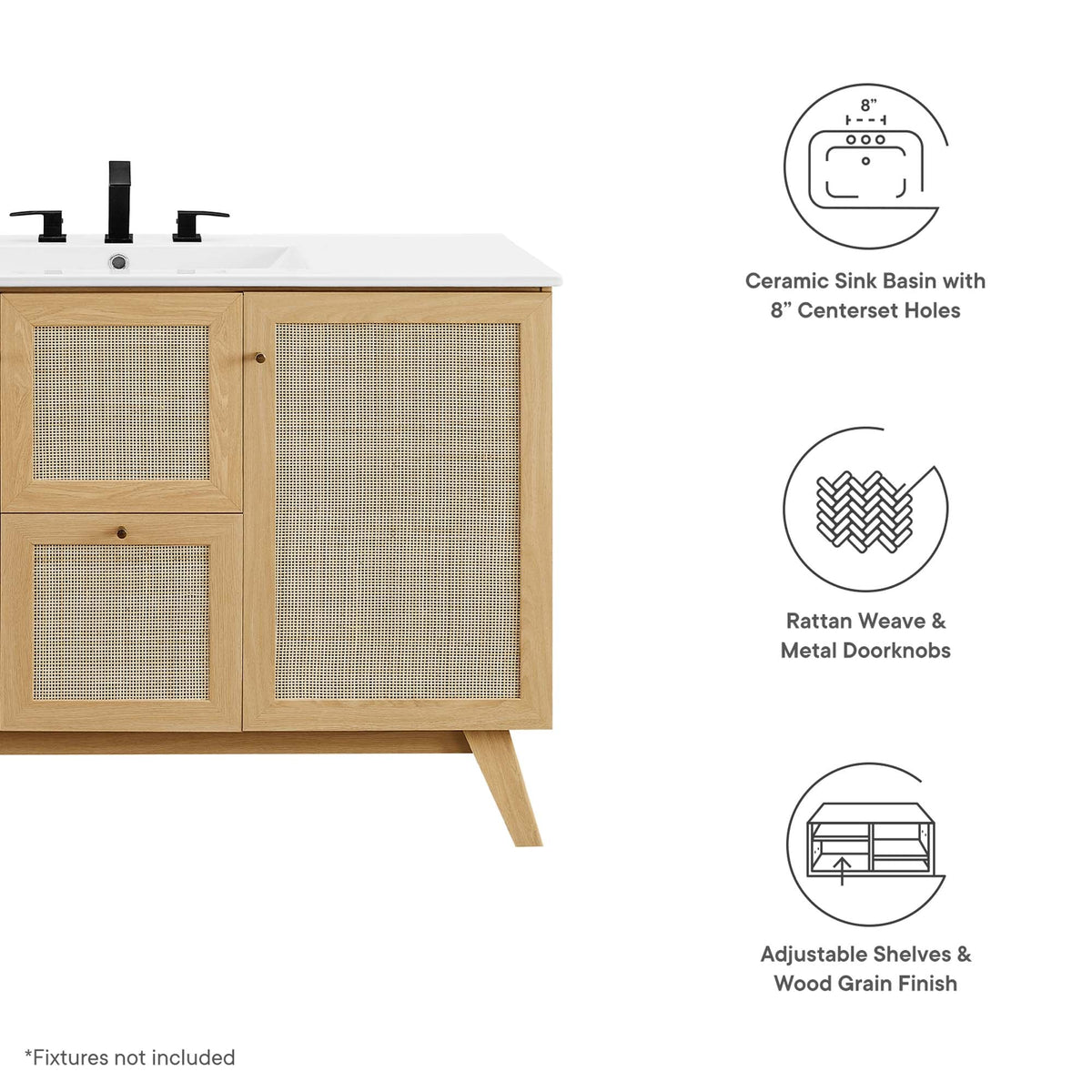 Soma 48" Single Sink Bathroom Vanity by Modway