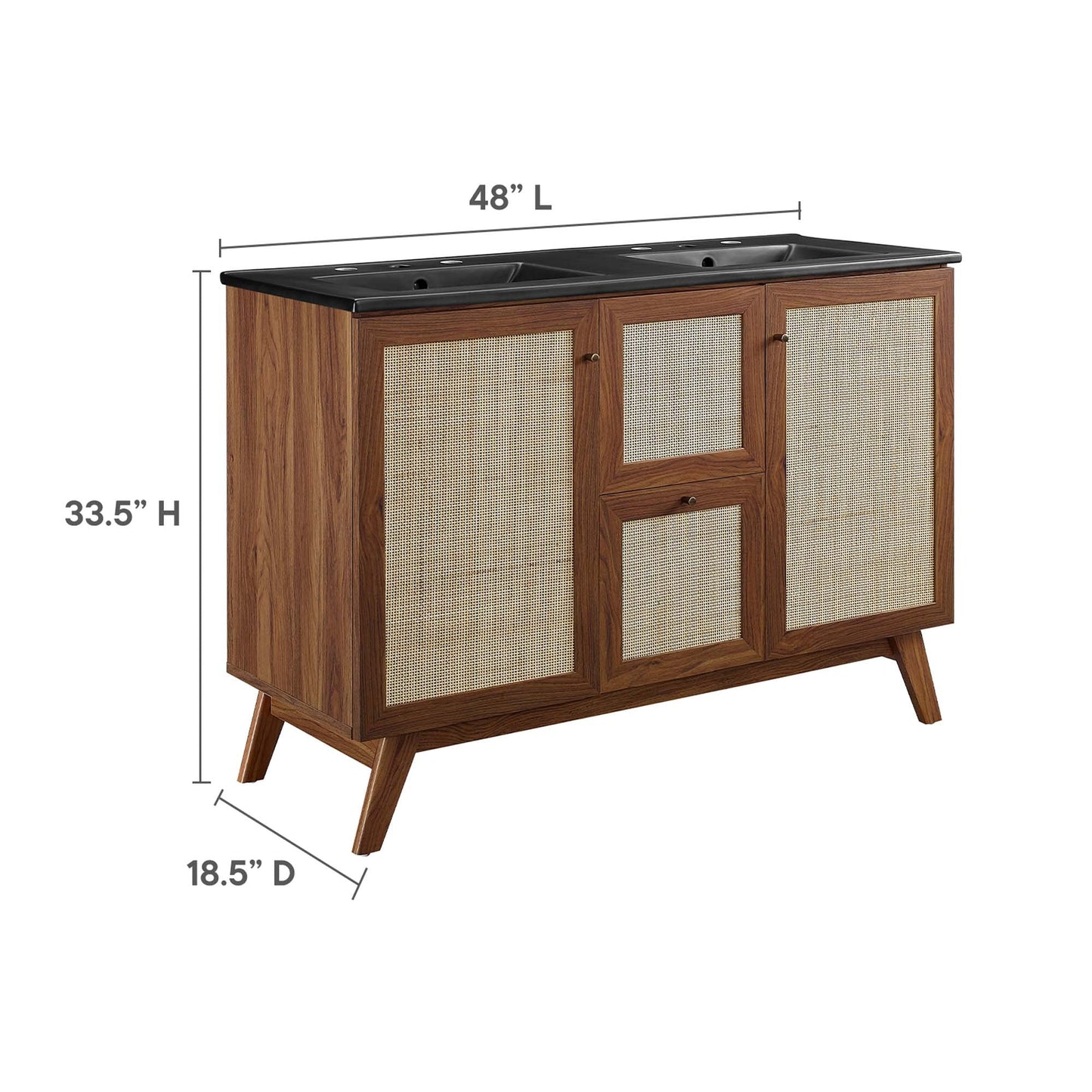 Soma 48" Double Sink Bathroom Vanity by Modway