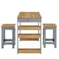 Galley 3-Piece Kitchen Island and Stool Set by Modway