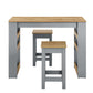 Galley 3-Piece Kitchen Island and Stool Set by Modway