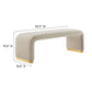 Koda Performance Velvet Waterfall Long Bench by Modway