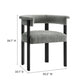 Imogen Fabric Upholstered Barrel Dining Chairs Set of 2