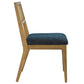 Nimba Faux Rattan Fabric Dining Chairs Set of 2 by Modway