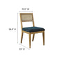 Nimba Faux Rattan Fabric Dining Chairs Set of 2 by Modway