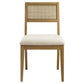 Nimba Faux Rattan Fabric Dining Chairs Set of 2 by Modway