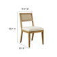 Nimba Faux Rattan Fabric Dining Chairs Set of 2 by Modway