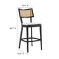 Caledonia Wood Bar Stools Set of 2 by Modway