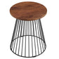 Valeo Round Wood and Metal Side Table by Modway