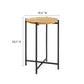 Xilo Round Wood and Metal Side Table by Modway