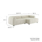 Liana Right-Facing Upholstered Fabric Modular Sofa with Chaise by Modway