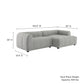 Liana Right-Facing Upholstered Fabric Modular Sofa with Chaise by Modway