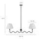 Wave Squiggle 2-Arm Pendant Light by Modway
