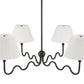 Wave Squiggle 4-Arm Pendant Light by Modway
