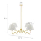 Wave Squiggle 4-Arm Pendant Light by Modway