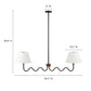 Sunlit Squiggle 2-Arm Pendant Light by Modway