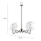 Sunlit Squiggle 4-Arm Pendant Light by Modway