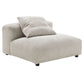 Solace Modular Corduroy Upholstered Armless Chair and Ottoman Set by Modway