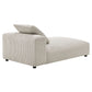 Solace Modular Corduroy Upholstered Armless Chaise Lounge