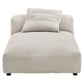 Solace Modular Corduroy Upholstered Armless Chaise Lounge