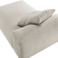 Solace Modular Corduroy Upholstered Armless Chaise Lounge