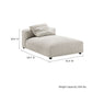 Solace Modular Corduroy Upholstered Armless Chaise Lounge