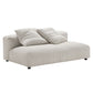 Solace Modular Corduroy Upholstered Armless Loveseat and Ottoman Set