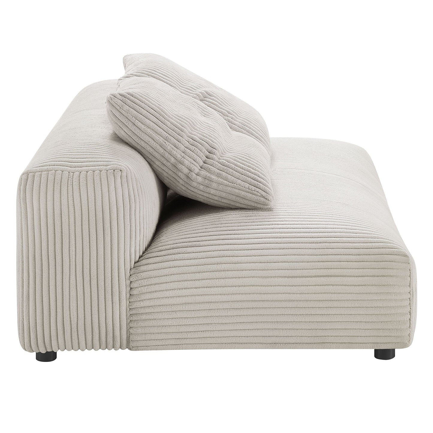 Solace 2-Piece Modular Corduroy Upholstered Sectional Sofa with Chaise
