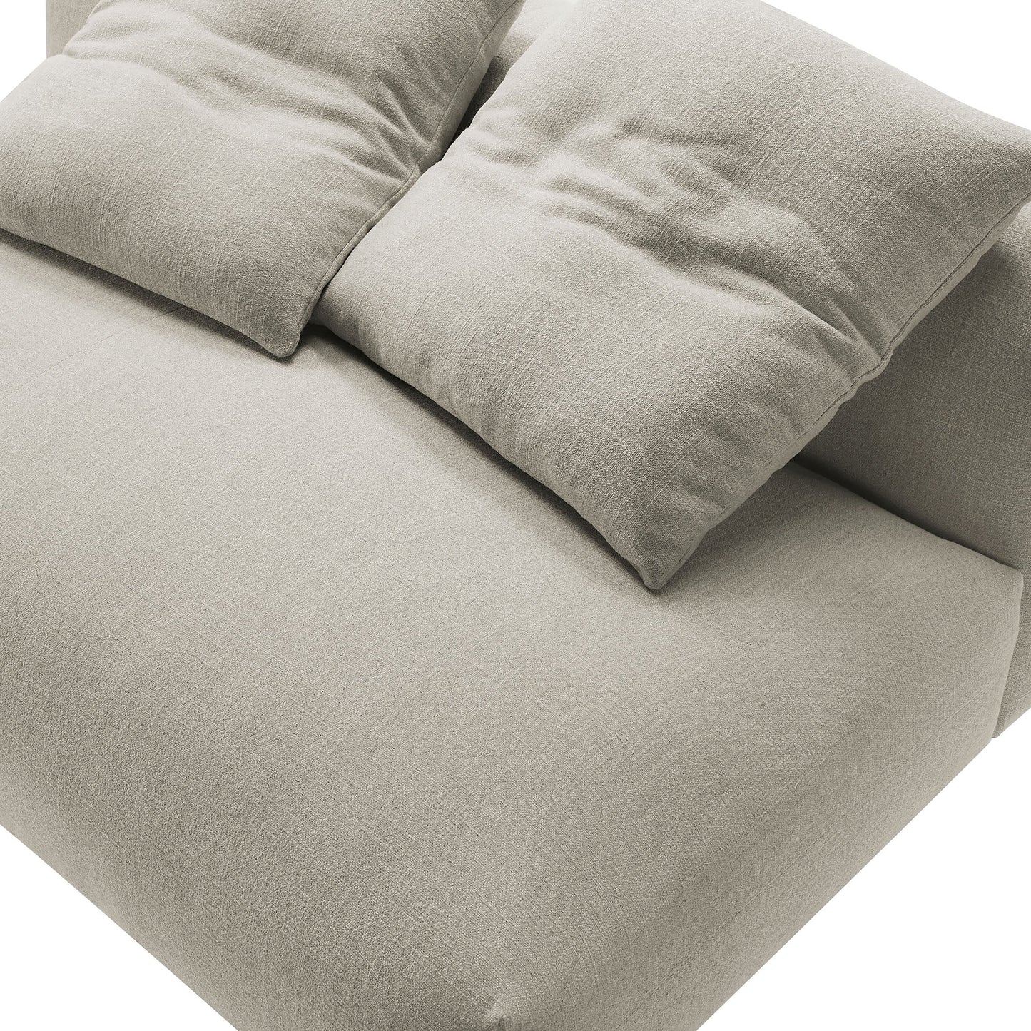 Solace Modular Upholstered Fabric Armless Loveseat by Modway