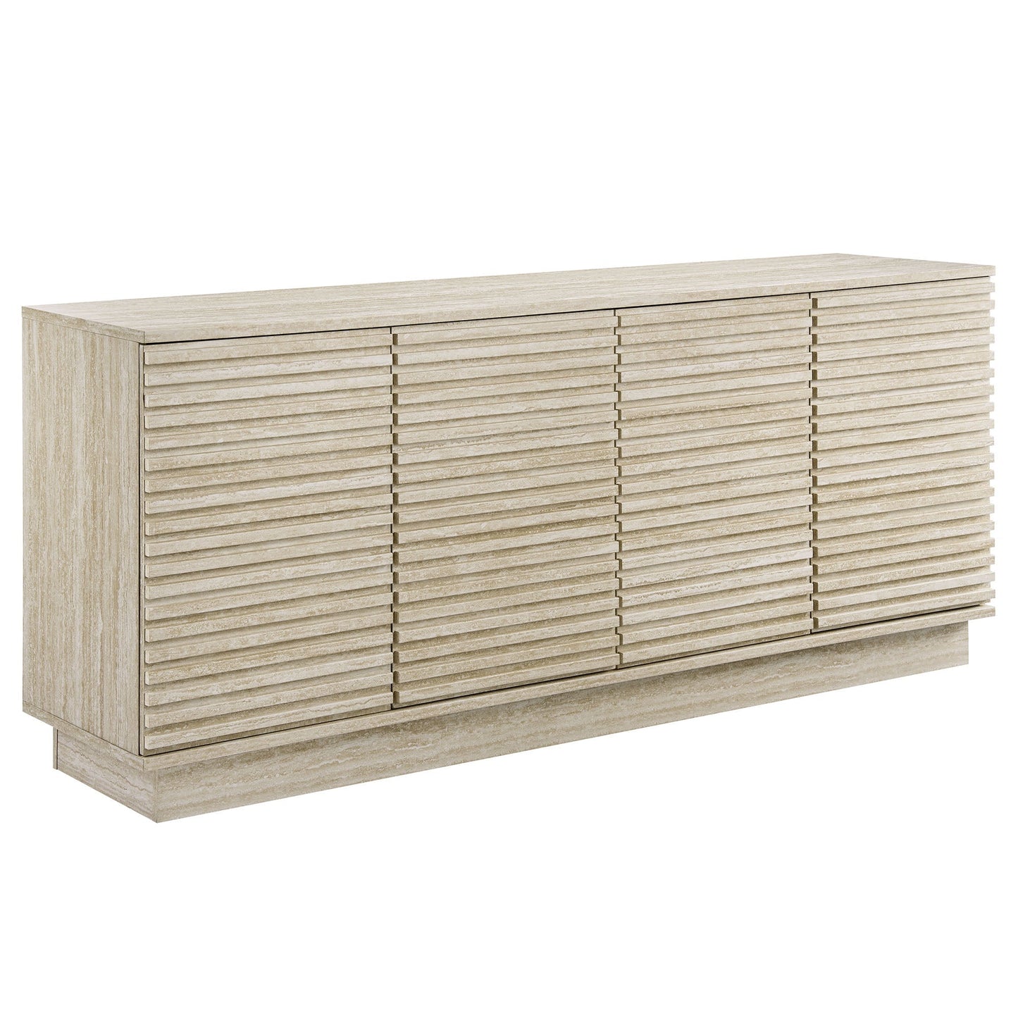 Render 70" Faux Travertine Sideboard Cabinet TV Stand by Modway