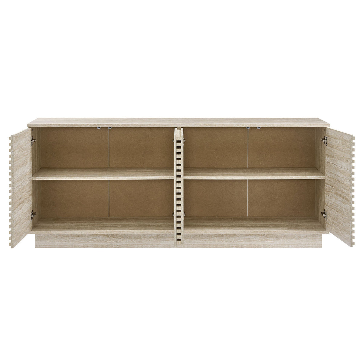 Render 70" Faux Travertine Sideboard Cabinet TV Stand by Modway