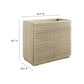 Render 36" Faux Travertine Bathroom Vanity Cabinet