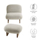 Loyal Boucle Fabric Accent Chair and Ottoman Set by Modway