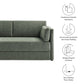 Linden Upholstered Heathered Chenille Small Sofa
