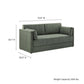 Linden Upholstered Heathered Chenille Small Sofa