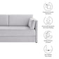 Linden Upholstered Heathered Chenille Small Sofa