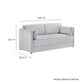 Linden Upholstered Heathered Chenille Small Sofa