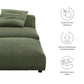 Solace Modular Corduroy Upholstered Armless Chair and Ottoman Set by Modway