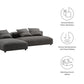 Solace 2-Piece Modular Upholstered Fabric Sectional Sofa with Chaise by Modway