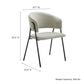 Nella Upholstered Heathered Chenille Dining Chairs Set of 2 by Modway