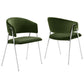 Nella Upholstered Performance Velvet Dining Chair Set of 2