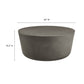 Brion Round Indoor-Outdoor Concrete Coffee Table by Modway